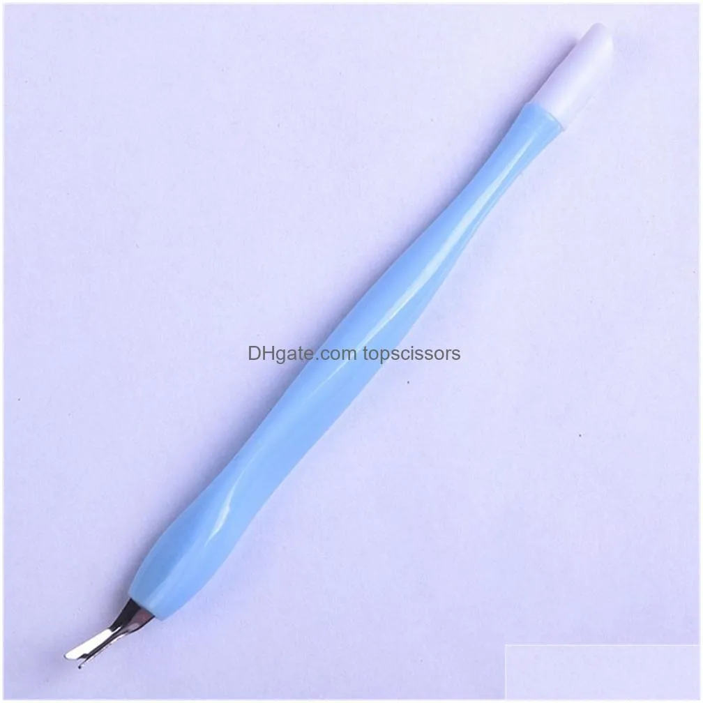 cuticle trimmer pusher cuticles remover rubber tip gentle on nail bed dead skin fork
