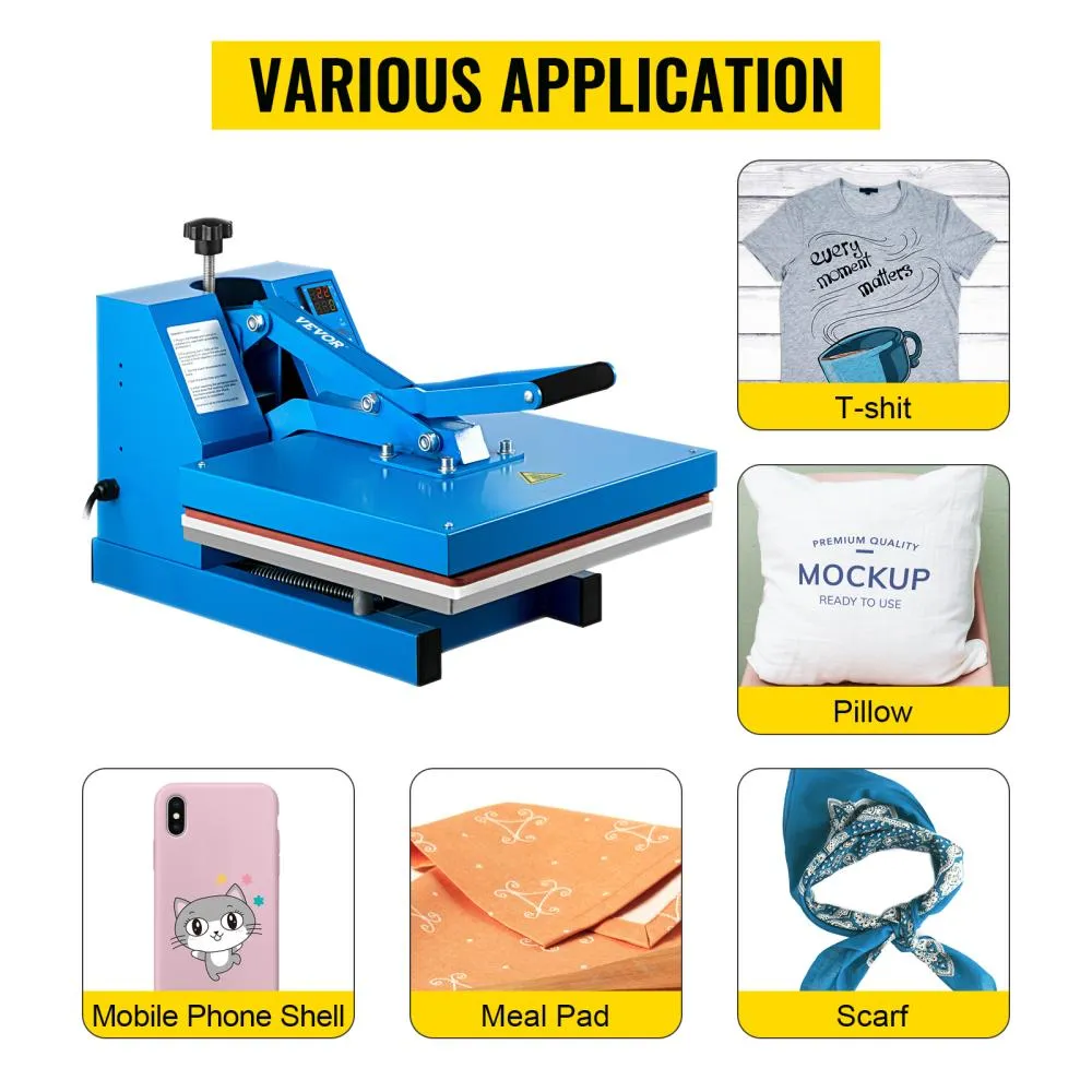 heat press, sublimation machine, 15x15 inch