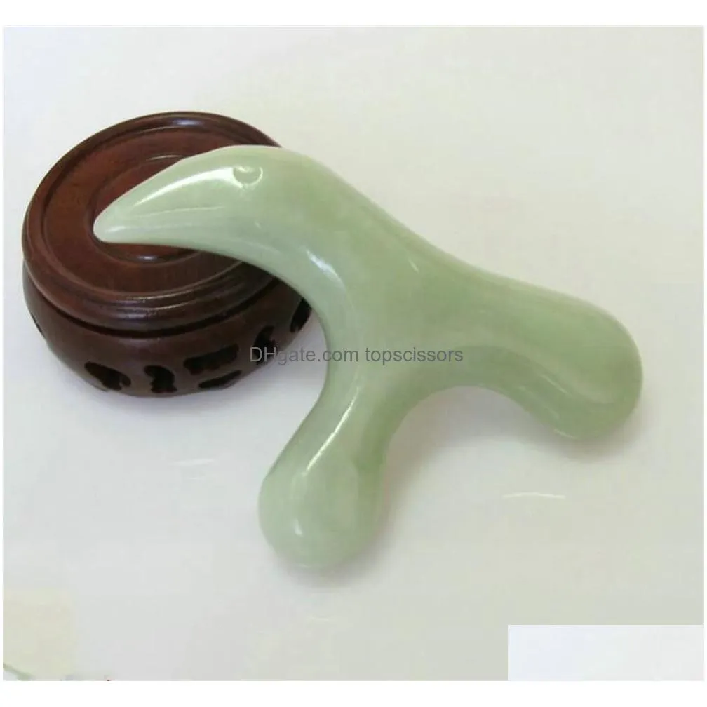 massage stones rocks natural jade foot massager acupuncture point care therapeutic relief tool xb1