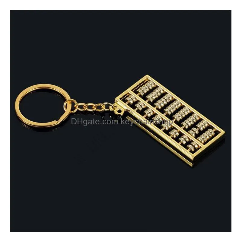 abacus keychains 6 files 8 files abacus metal key ring chinese wind gold silver abacus key ring chain pendant fashion accessories