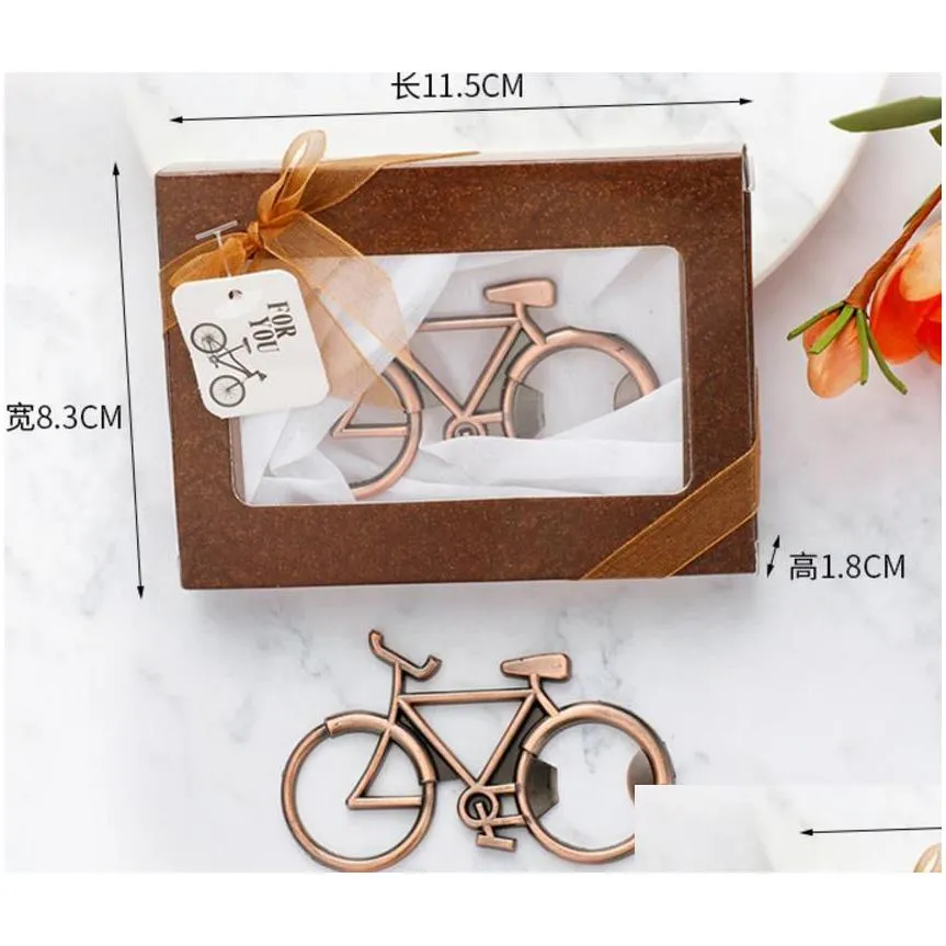 cyclepop wedding favors vintage bike bottle opener keyring in exquisite packaging