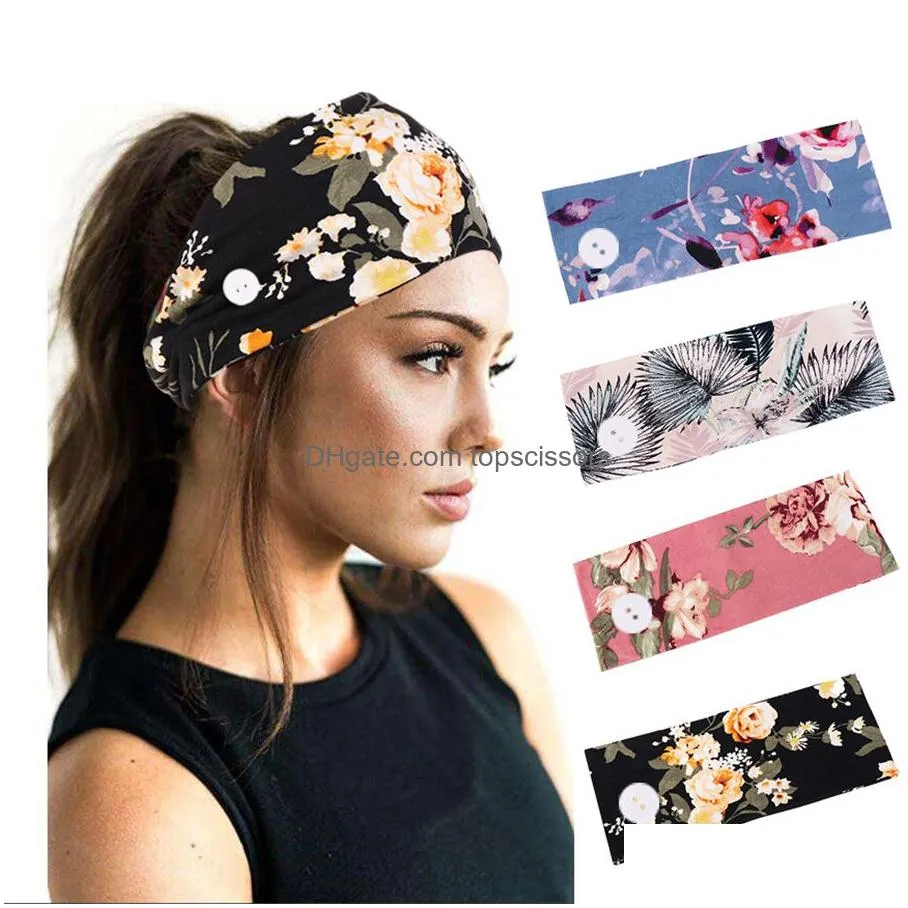 headbands with buttons hair band for holding mask turban headwraps for nurses doctors healthcare workers women girls jk2006xb