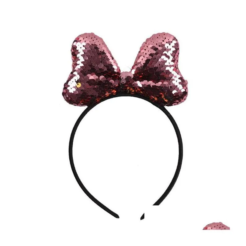 boutique sequin crown mouse ears headband for girls adults - perfect cosplay party photography christmas favors