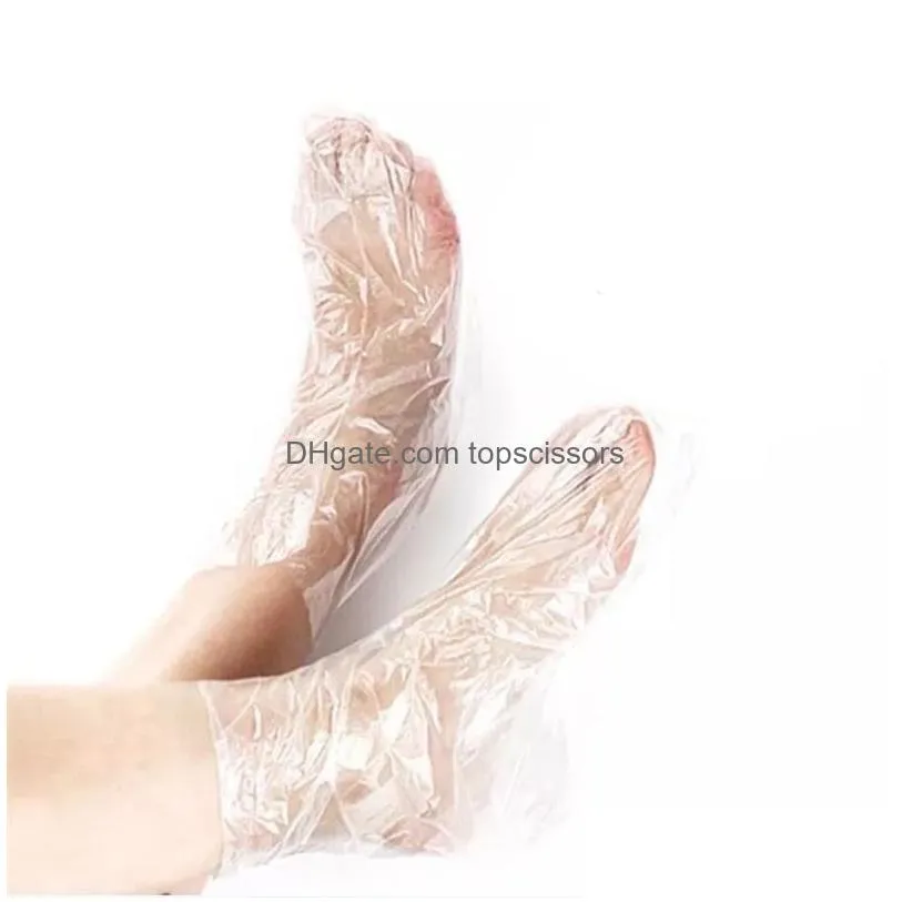 100pcs/bag pe plastic disposable foot covers one-off booties for detox spa pedicure prevent infection foot care tools jk2007kd