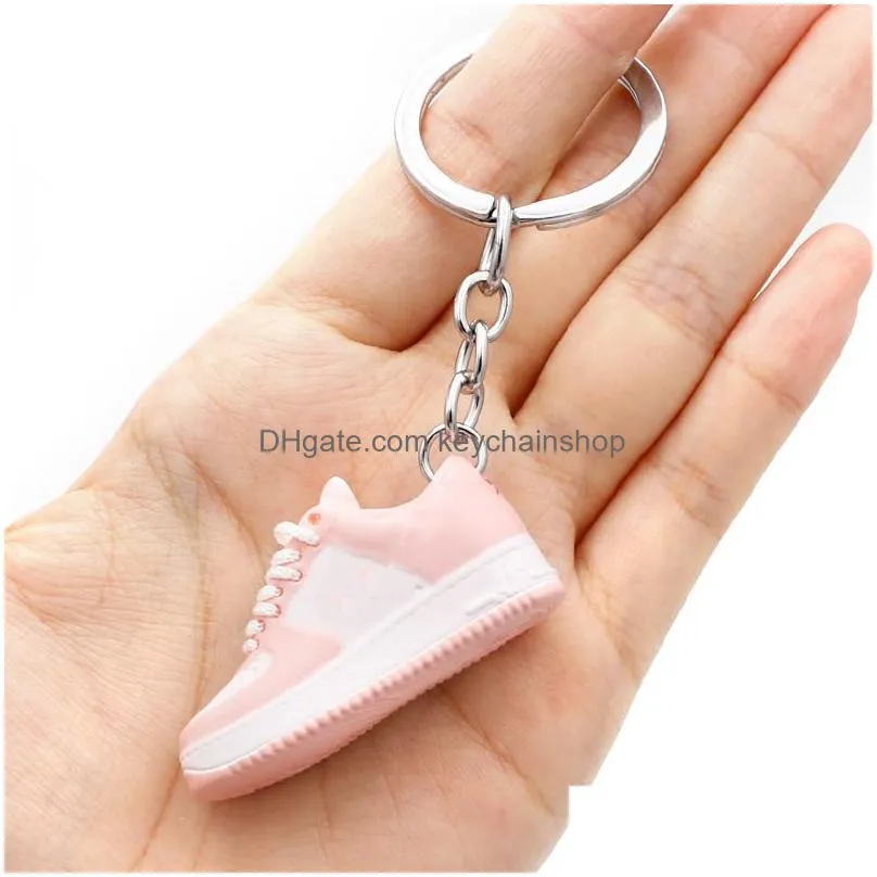 classic 3d mini basketball shoe keychain stereoscopic sneaker key chain top quality sport shoe keyring fashion accessories