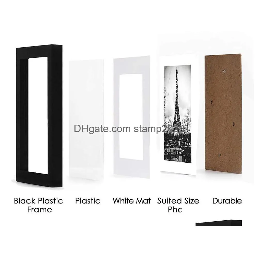 gallerymount picture frame set - black/white 4 sizes - showcase your p os with style