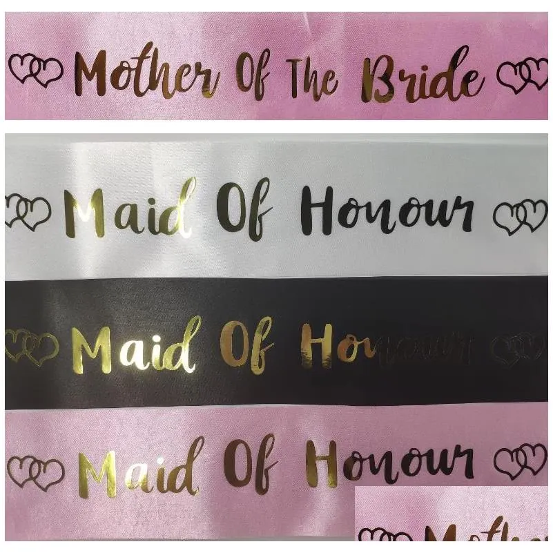 bride tribe sash set - celebrate bachelorette party in style with white black champagne streamers for bride-to-be and bridesmaids ideal bridal shower