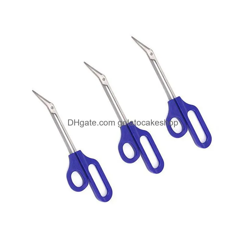 long reach easy grip toe nail toenail scissor trimmer for disabled cutter clipper pedicure trim tool 21cm/17cm lt151
