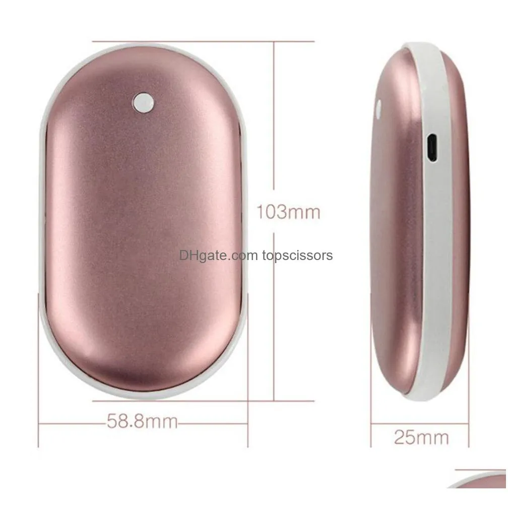 hot beauty health rechargeable electric hand warmer 3000ma reusable electric mini pocket power bank usb hand warmers winter gifts