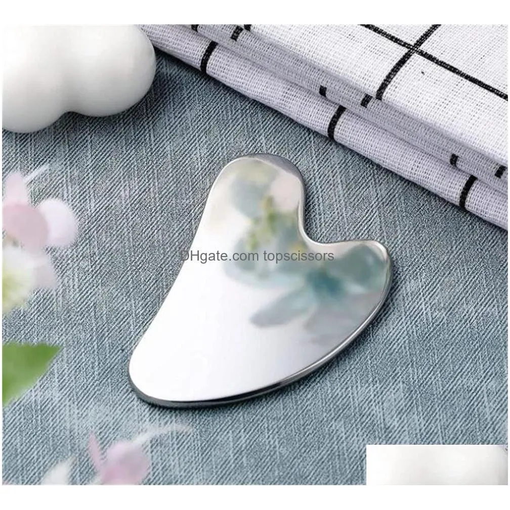 stainless steel gua sha scraping massage tool facial tool guasha for face body spa xb18