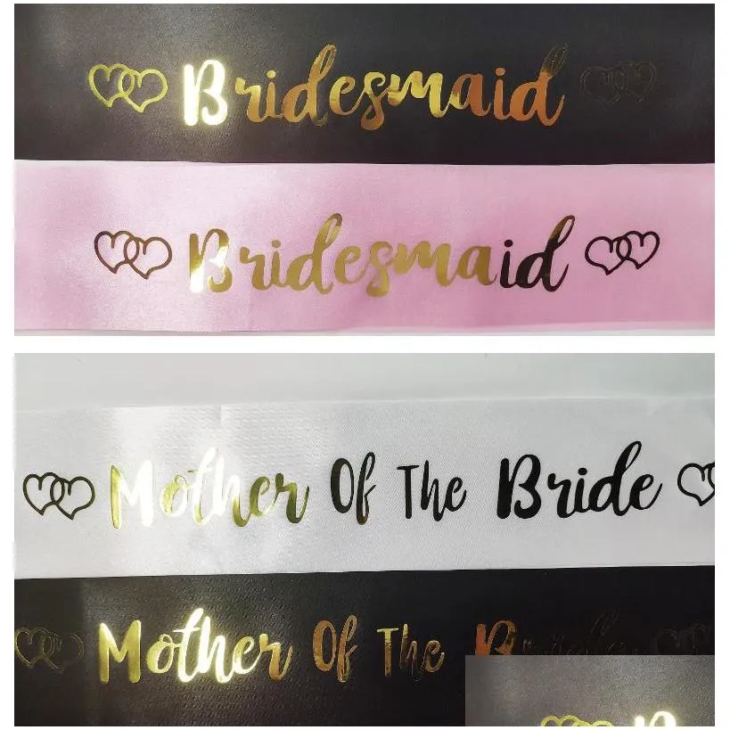 bride tribe sash set - celebrate bachelorette party in style with white black champagne streamers for bride-to-be and bridesmaids ideal bridal shower