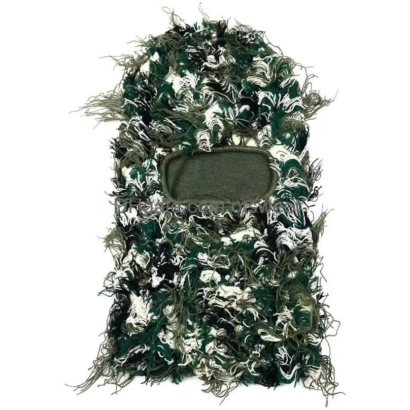 clava died knitted fl face ski mask shiesty camouflage knit fuzzy drop delivery fashion accessories hats scarves gloves caps