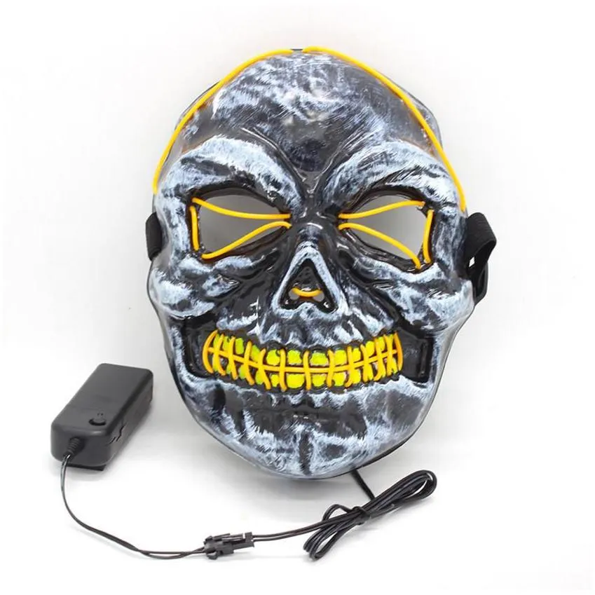 led light mask up funny mask from festival cosplay halloween costume three-speed flash mask bar dance 9 styles gift