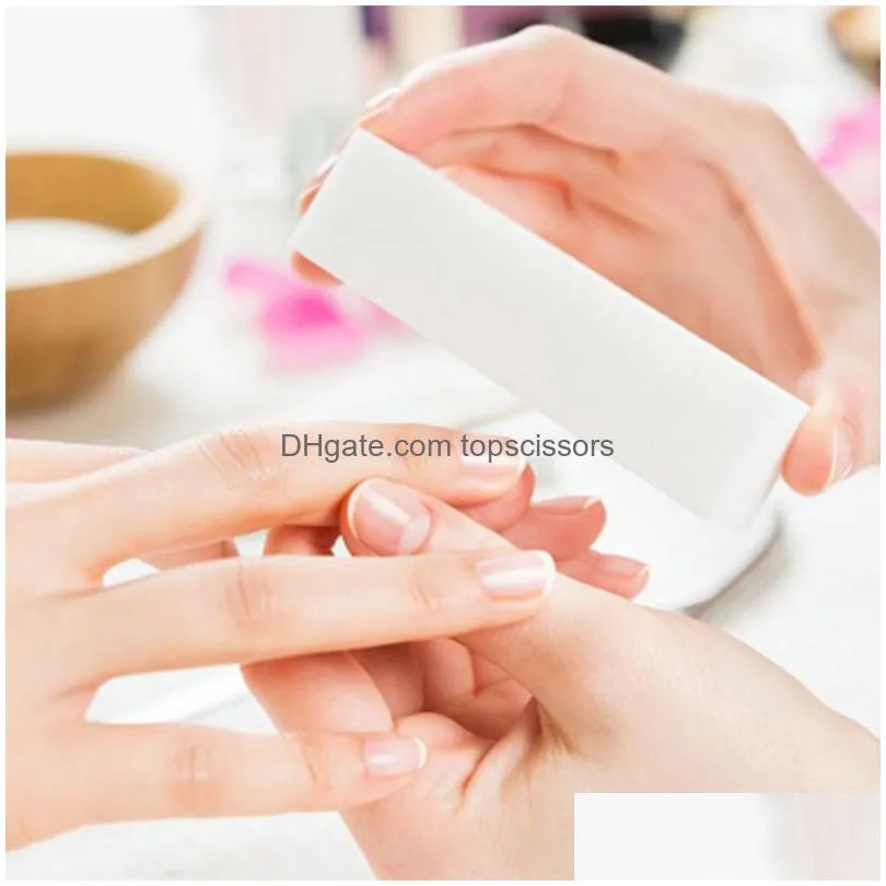 nail art buffer nail file block pedicure manicure buffing sanding polish white makeup sponge beauty tools