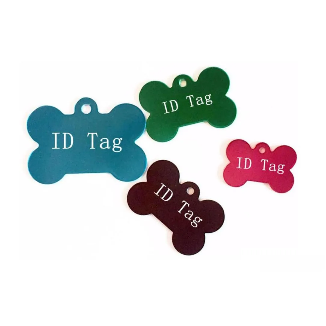 pawfecttag stainless steel double-sided pet id charm - personalized name phone number - small medium large sizes assorted colors