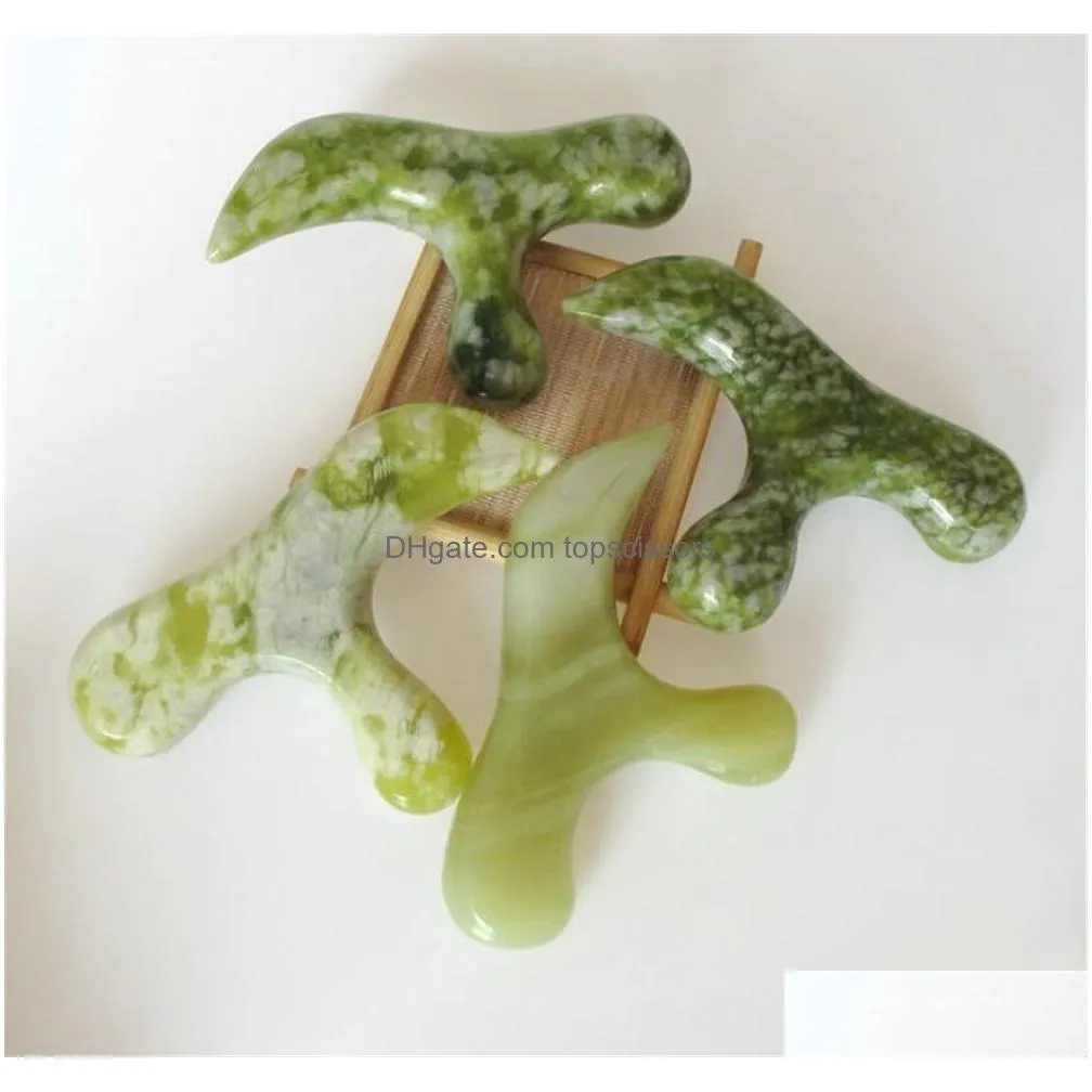 massage stones rocks natural jade foot massager acupuncture point care therapeutic relief tool xb1