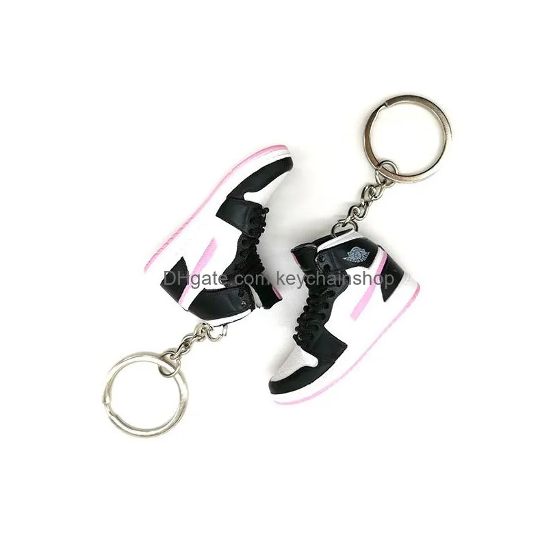 multistyle fashion brand 3d shoes keychains trendy sneakers key chain mini sports shoes keychain bag pendant accessories