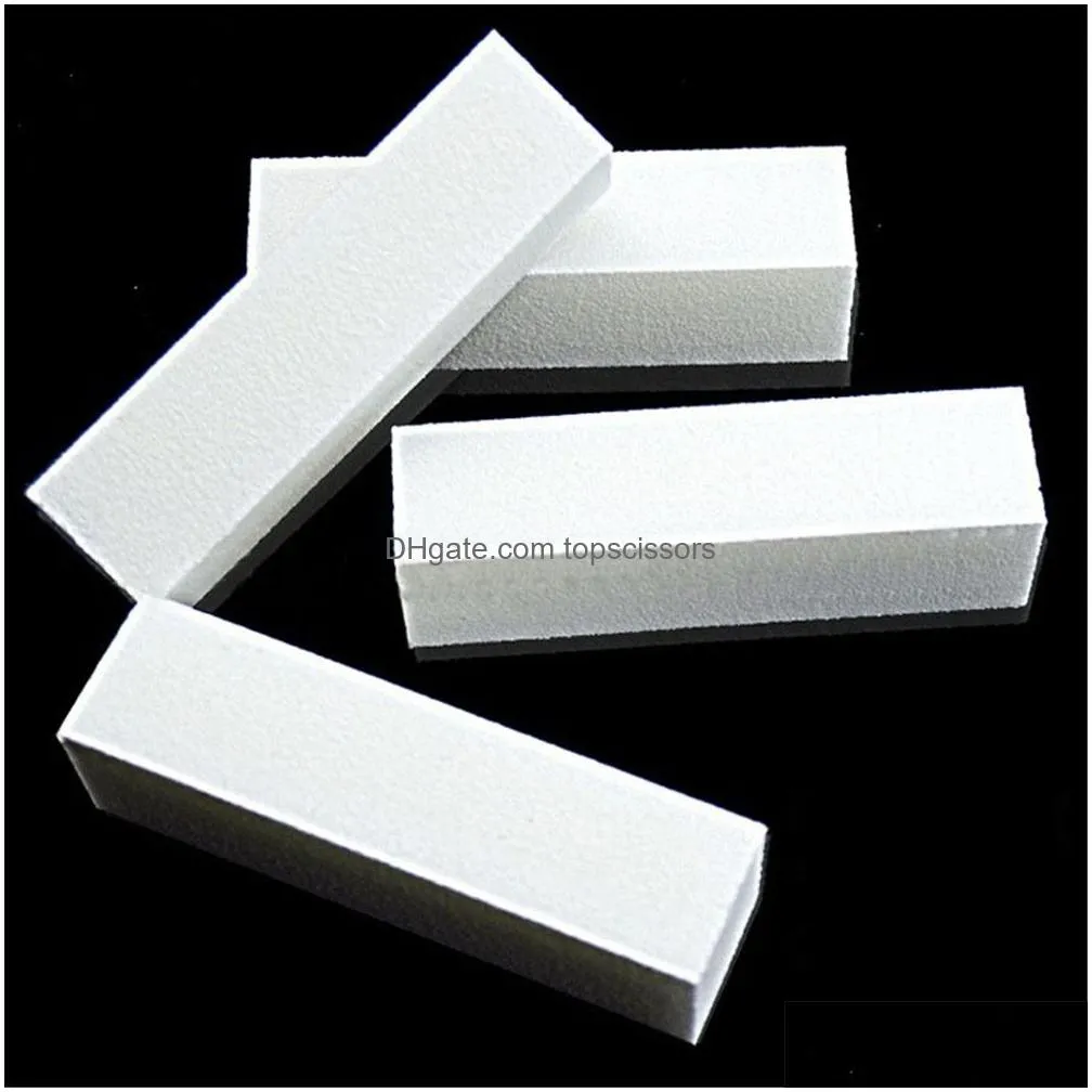 nail art buffer nail file block pedicure manicure buffing sanding polish white makeup sponge beauty tools