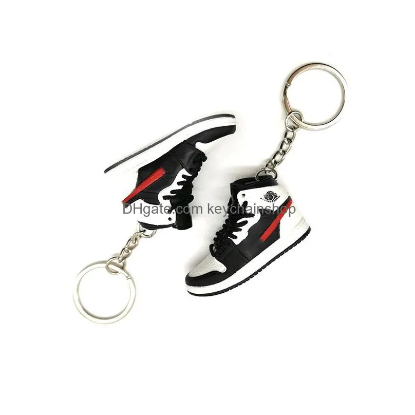 multistyle fashion brand 3d shoes keychains trendy sneakers key chain mini sports shoes keychain bag pendant accessories