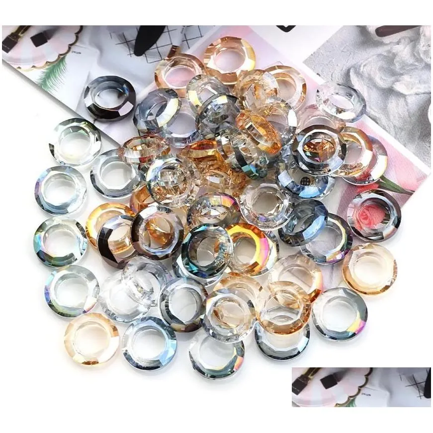 craftbeads loose crystal ring connectors - diy jewelry making 6mm-14mm glass rhinestones arts crafts