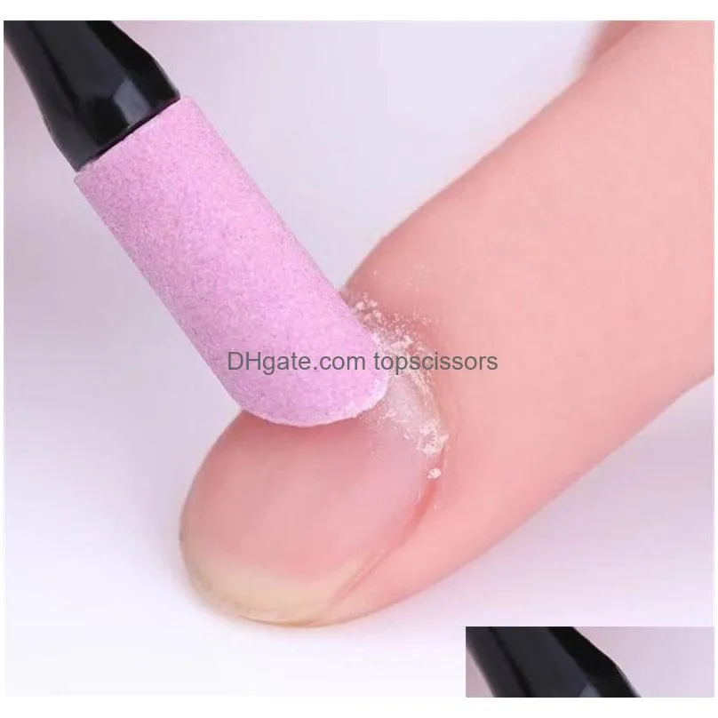 double-end quartz nail cuticle remover washable dead skin pusher trimmer manicure nail art tool xb1