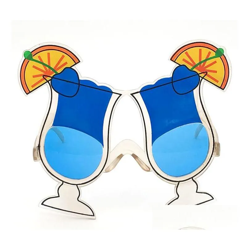 beach bums plastic drinkware set hawaiian toy glasses with sunshade sunglasses and lemon wine glass for parties