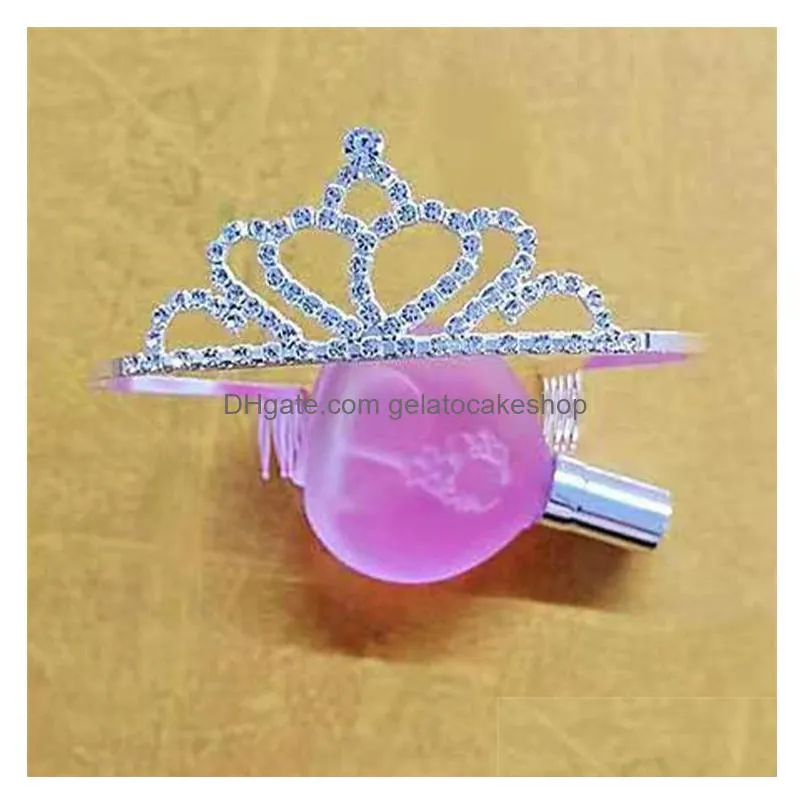 festive party favor shiny crystal girls birthday crowns party pageant silver plated crown headband tiaras accessories lt017