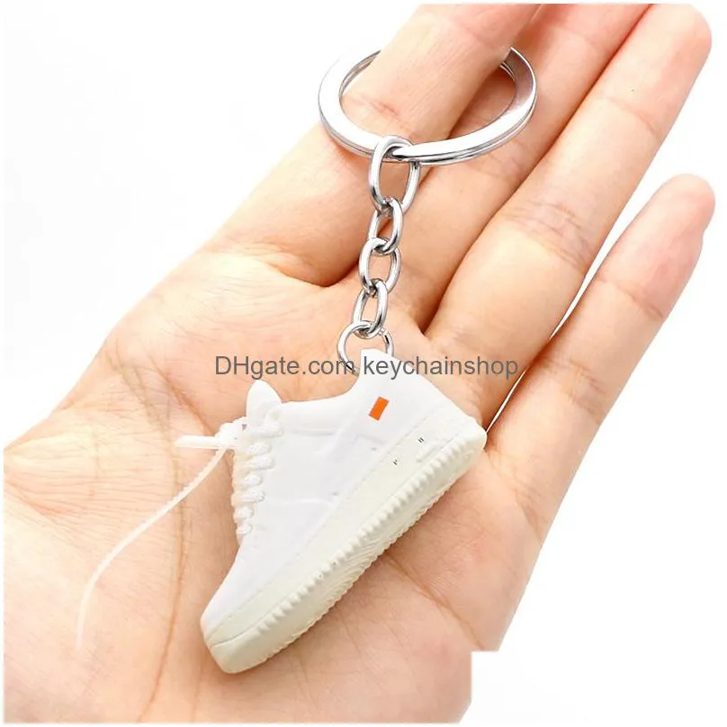classic 3d mini basketball shoe keychain stereoscopic sneaker key chain top quality sport shoe keyring fashion accessories