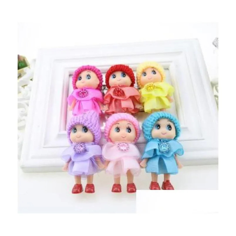 8cm kids toys dolls soft interactive baby doll toy mini for girls gift hat beauty pendant backpack mobile phone pendants make kid more fashionable