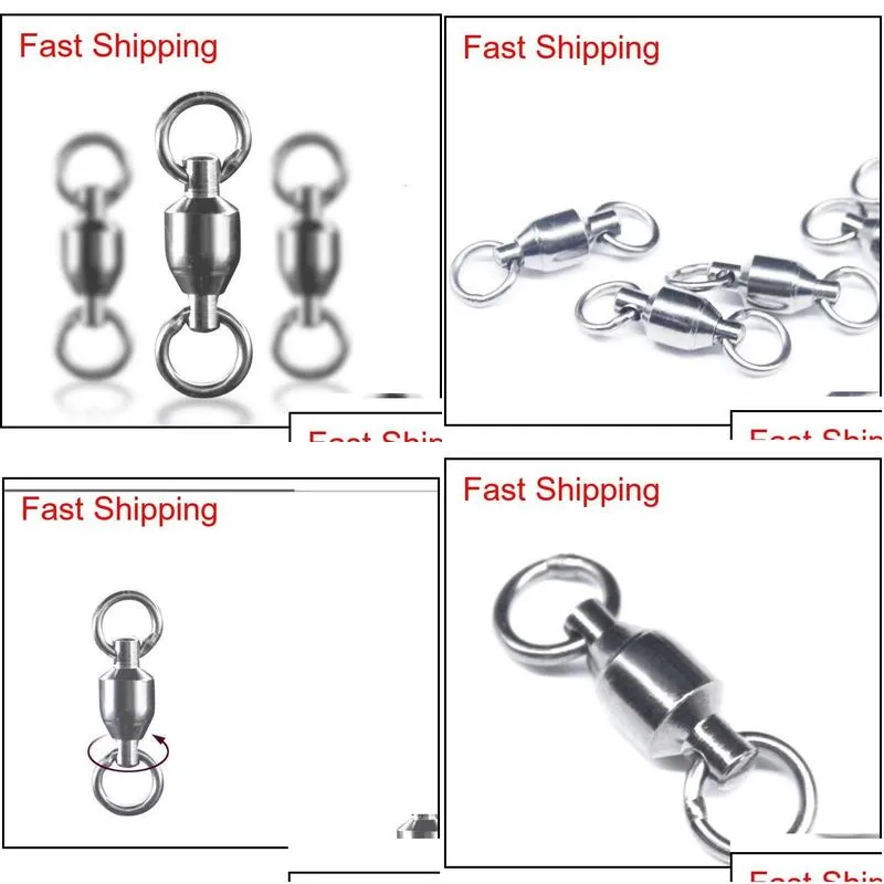 fishing accessories single melt ring swivel high speed ball bearing metal stainless steel fishings tackle hairclippers2011