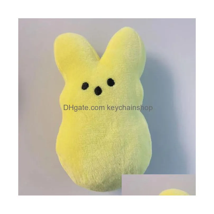 15cm mini easter bunny plush doll keychain 6 colors rabbit dolls for childrend cute soft plush toys keychains