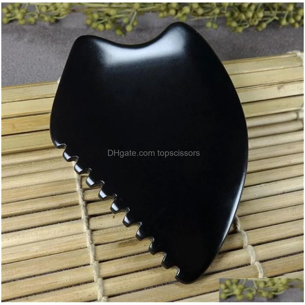 wholesale massage stones rocks big gua sha facial body tools guasha scraping bian scraper tool black kd1