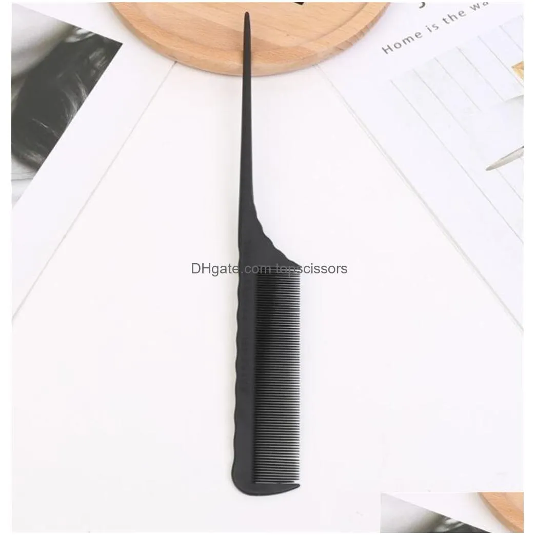 hair brushes carbon fiber rat tail comb heat resistant anti static styling women back combing root teasing xb18