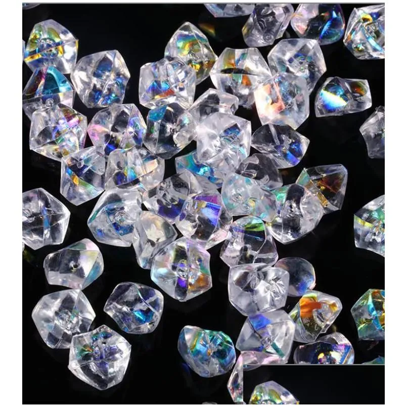 acrylic ice rocks arts crafts diy ab color stone table confetti wedding crystal treasure gem diamond rhinestone vase filler loose beads for