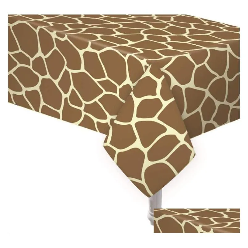 wildparty jungle safari tablecloth - waterproof animal print cover for birthdays baby showers more - 54 x108