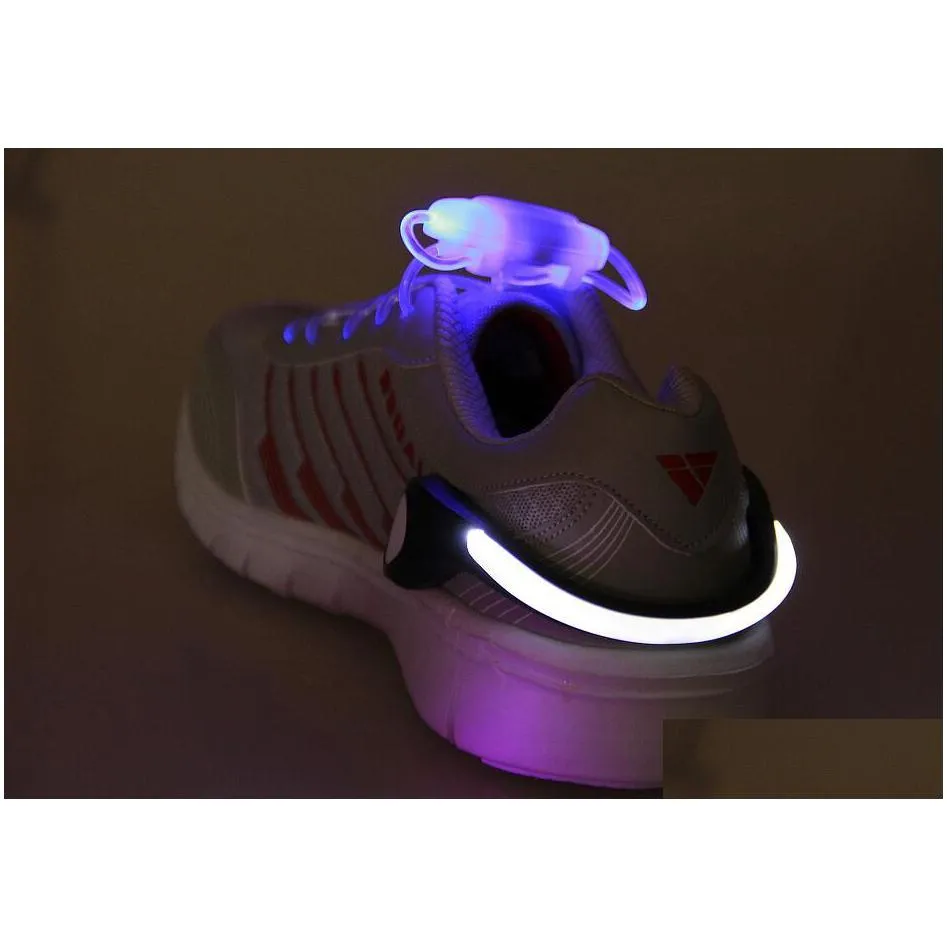 led flash shoe clip light up glow in the dark for party dancing skating night running safty gear