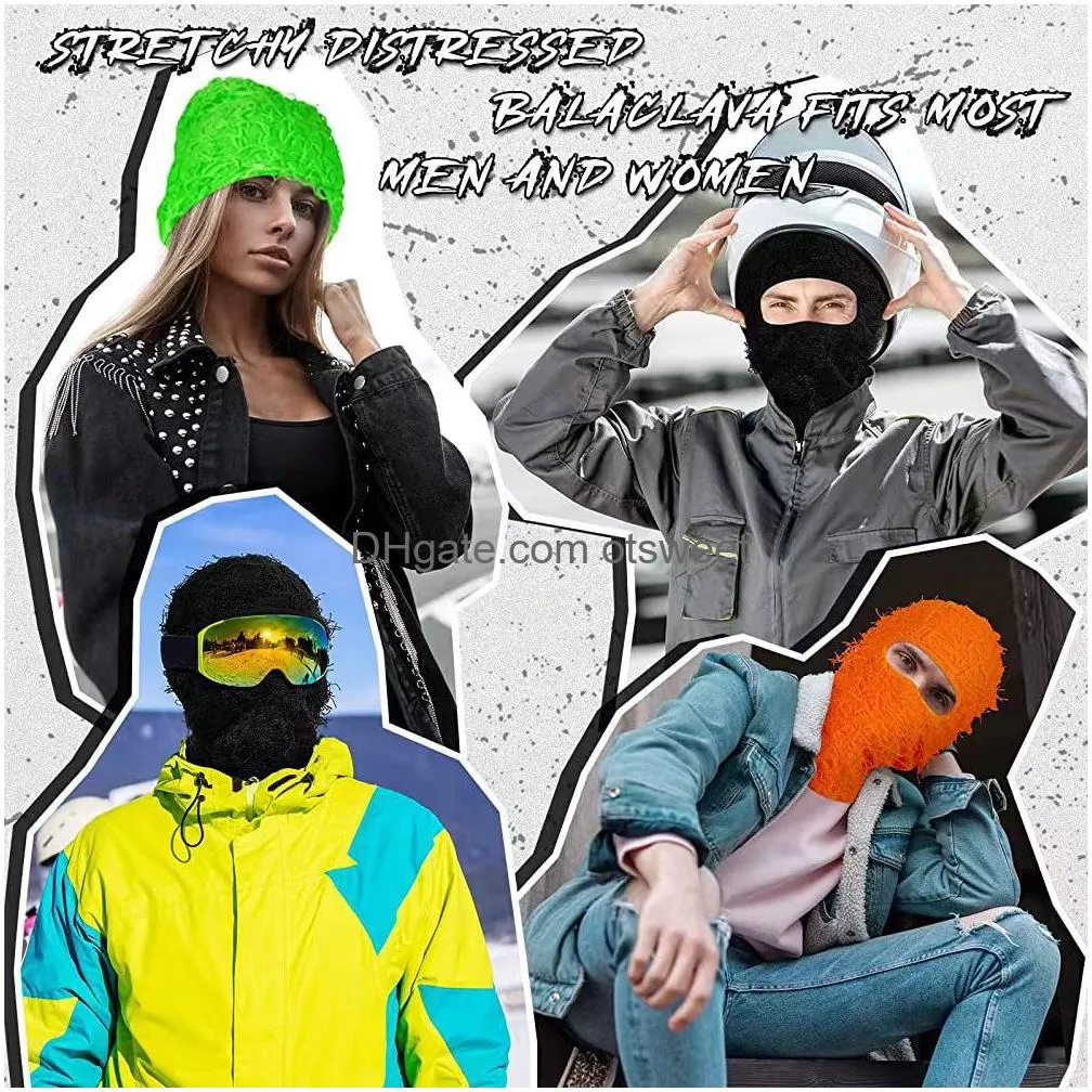 clava died knitted fl face ski mask shiesty camouflage knit fuzzy drop delivery fashion accessories hats scarves gloves caps