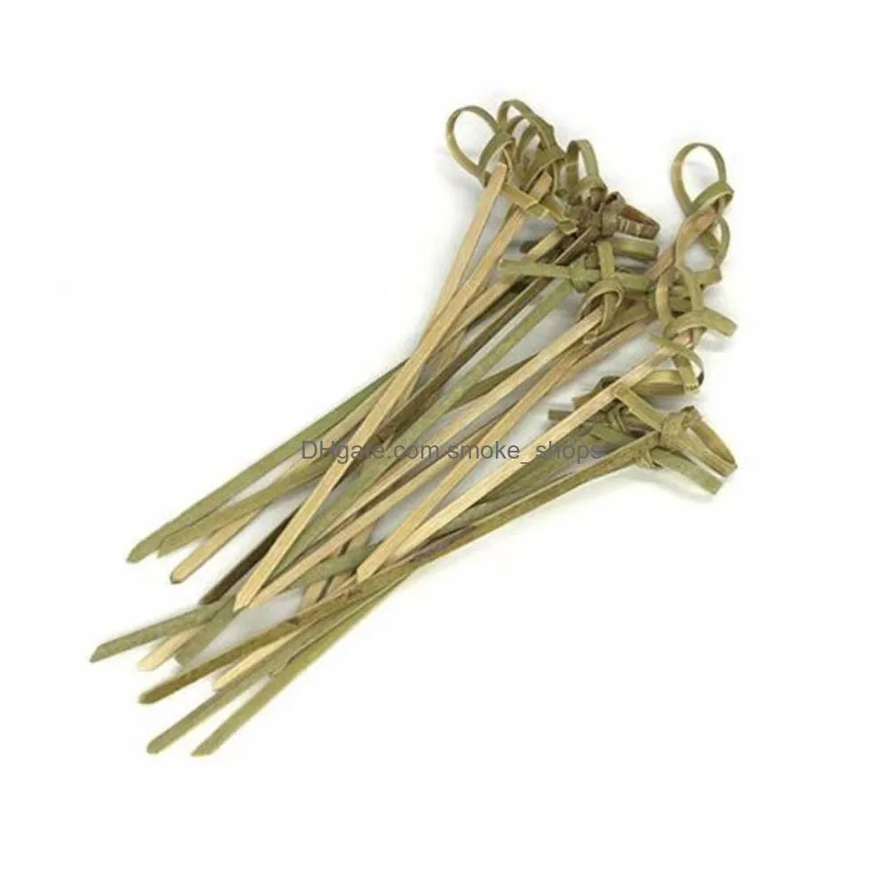 toothpicks santi 100pcs/pack bamboo wood flower knot picks skewers 4.5 inches perfect for cocktails and appetizers xb1