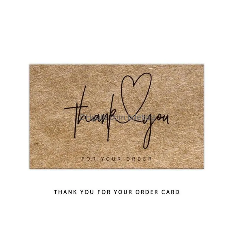 thank you for your order cards kraft paper products thanks card appreciation cardstock purchase inserts to support small business customer shopping