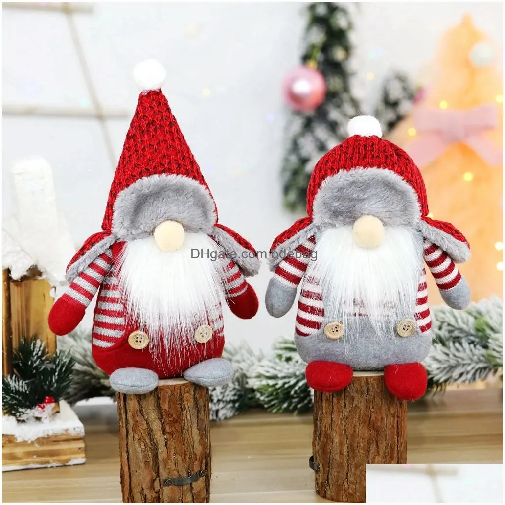 christmas plush handmade gnomes elf doll window home table decor xmas ornament year natal navidad gift jk2011x5