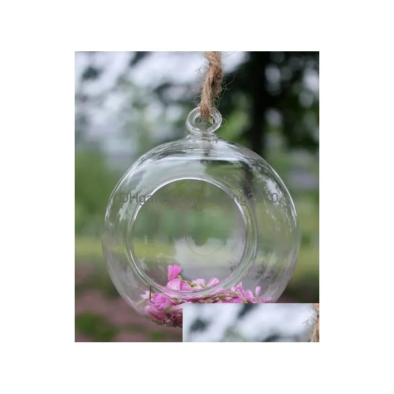 borosilicate glass hanging vase tabletop vase home decor diameter 8cm transparent xb1