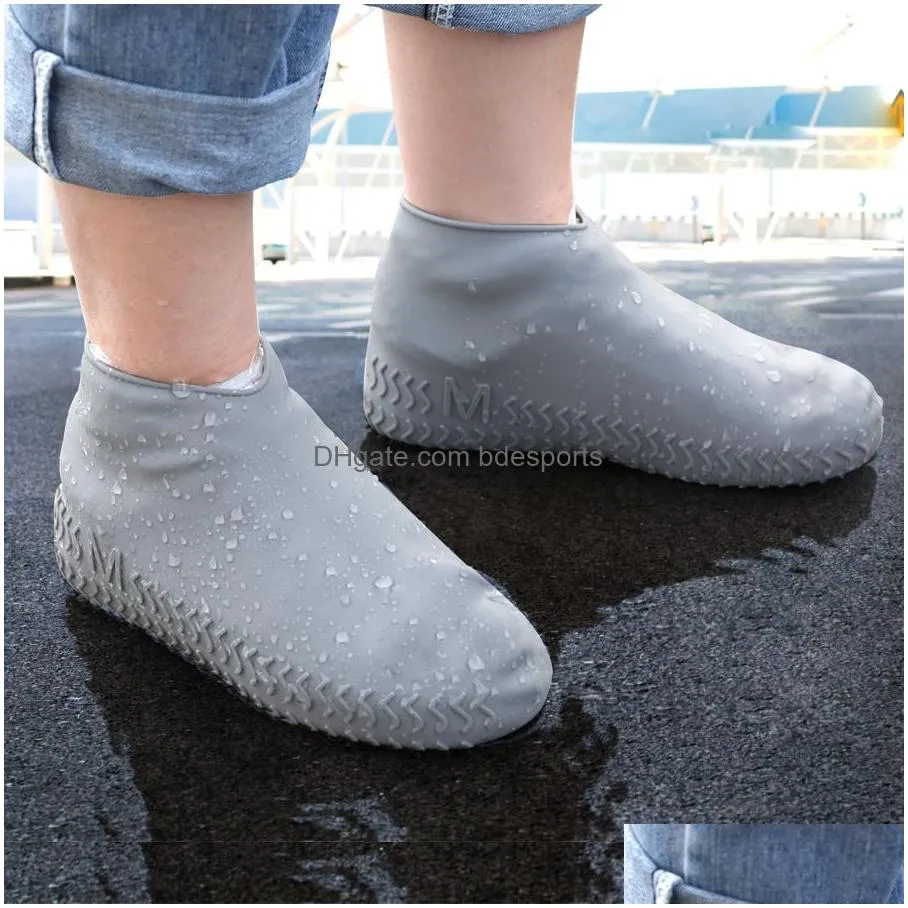 waterproof shoe cover silicone shoes protectors rain boots overshoe foldable galoshes for outdoor rainy days xbjk2001