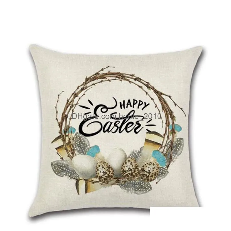 easter bunny pillow covers cartoon rabbit decorative pillow case linen throw pillow cushion covers festival home decoraon 16 designs