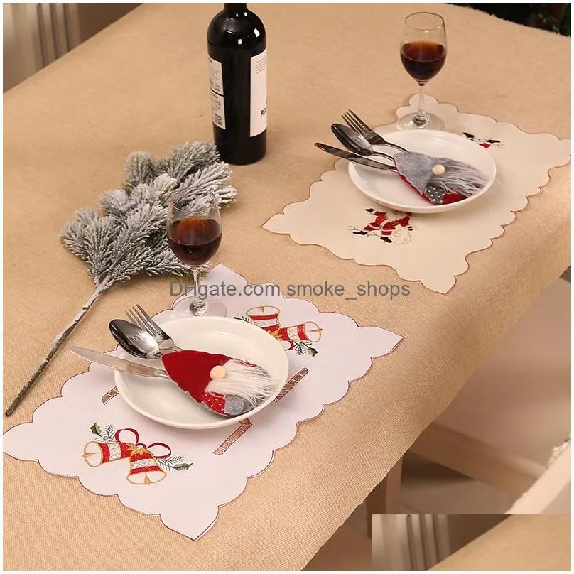 swedish santa gnome tableware bag fork knife cutlery holder silverware bag christmas party table dinner decor jk2011xb