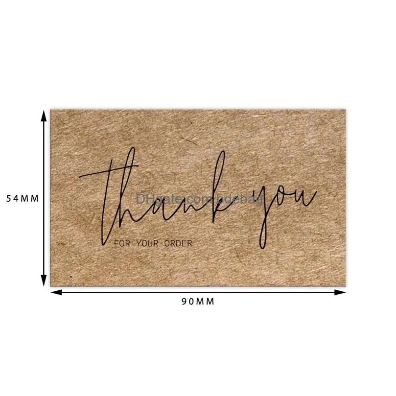 thank you for your order cards kraft paper products thanks card appreciation cardstock purchase inserts to support small business customer shopping