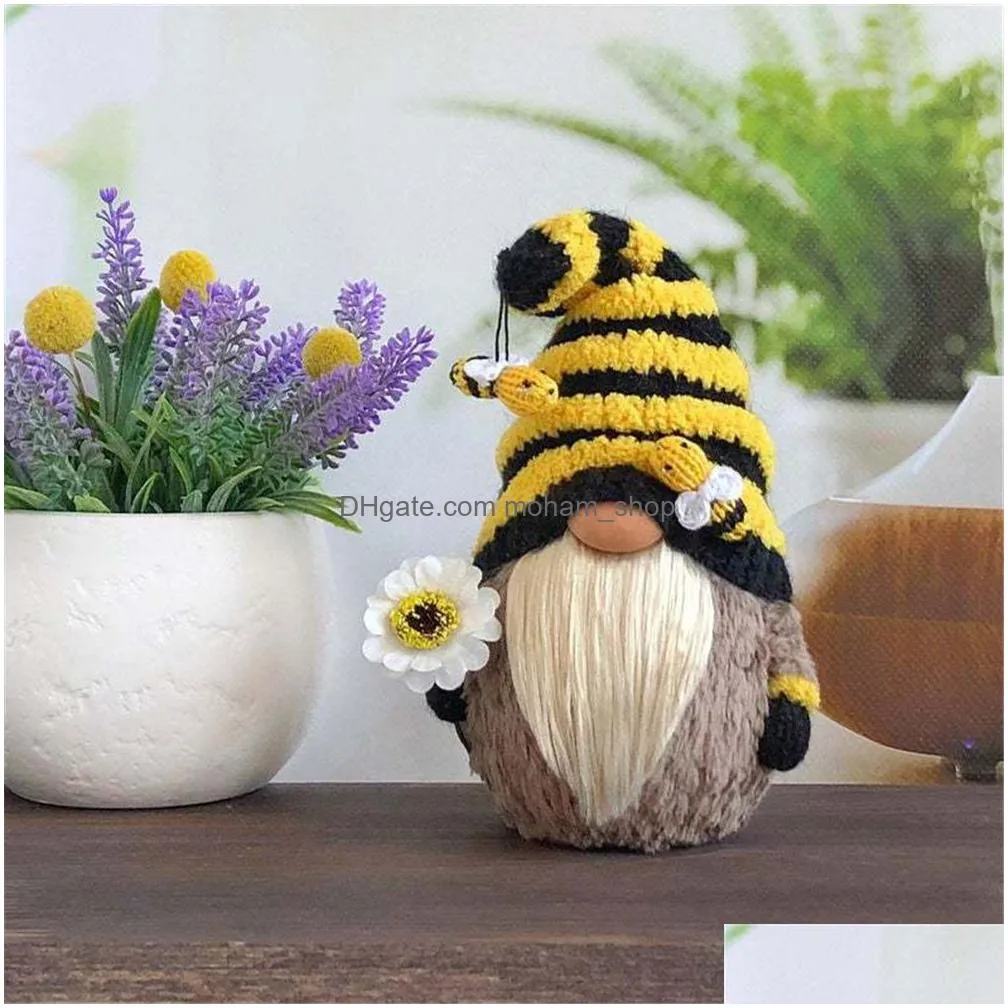party supplies spring bee day plush doll decoration harvest handmade faceless gnomes scandinavian tomte nisse ornaments xbjk2110