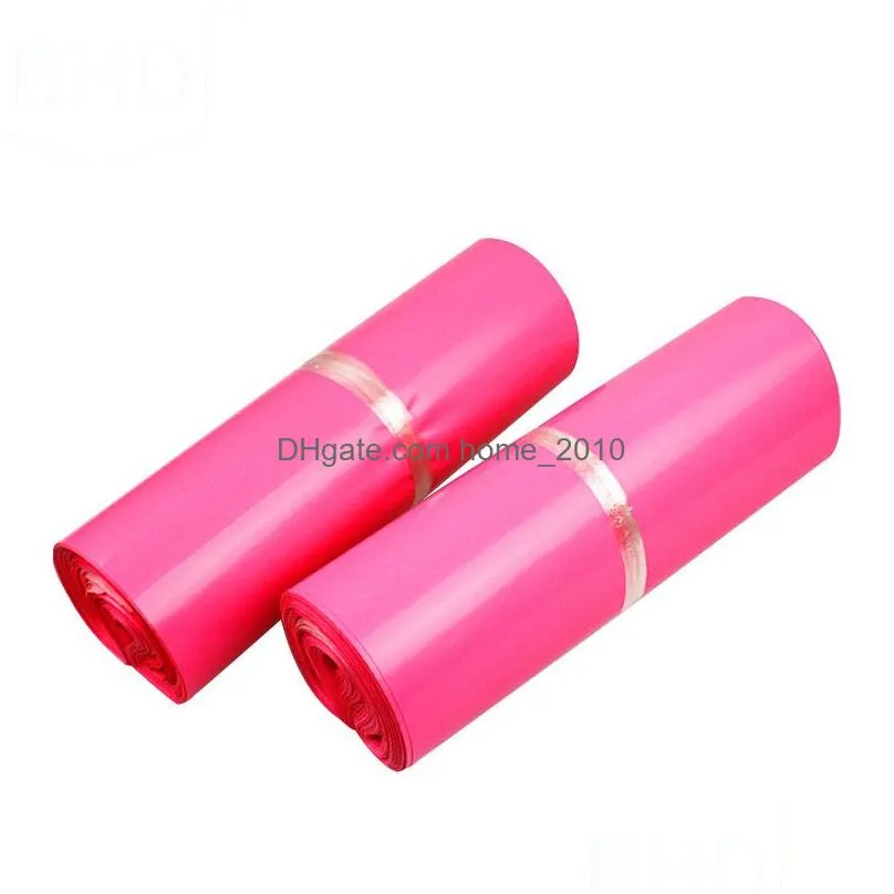 pink poly mailer plastic bag self adhesive express packaging bags envelope pouch 100pcs 1 lot wholesale many sizes optional