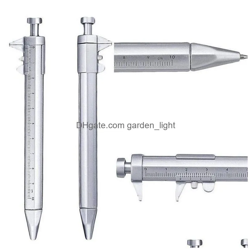 multifunction vernier caliper ballpoint roller ball pen with ruler measuring tool stationery engineer business gift xbjk2106