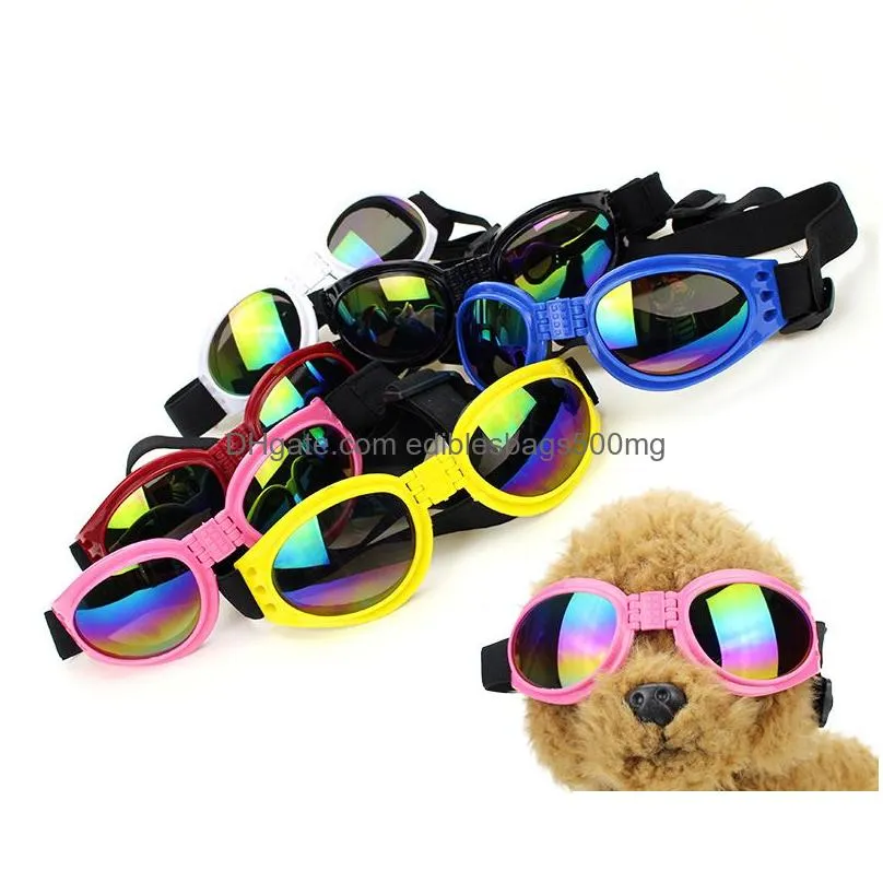 dog goggles foldable glasses eye wear uv protection waterproof cat sunglasses pet accessories 6 colors jk2005ph