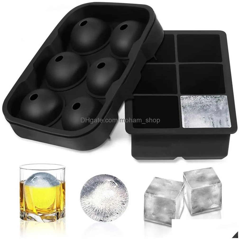 set of 3 silicone ice cube trays with lids cream tools large size mold for whiskey cocktails icecream reusable bpa xbjk2107